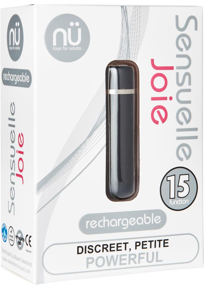 Joie 15 Function USB Rechargeable Bullet Waterproof Black 2.5 Inch