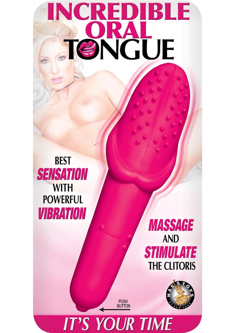 Incredible Oral Tongue Silicone Vibe Waterproof Pink 6.25 Inch
