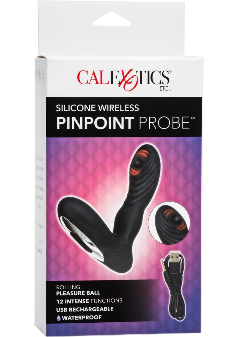 Silicone Wireless Pinpoint Probe USB Rechargeable Anal Vibe Waterproof Black
