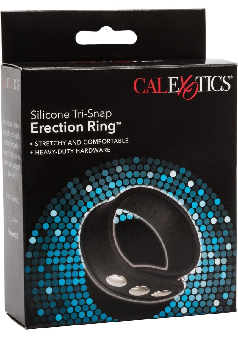 Silicone Tri-Snap Erection Ring Black