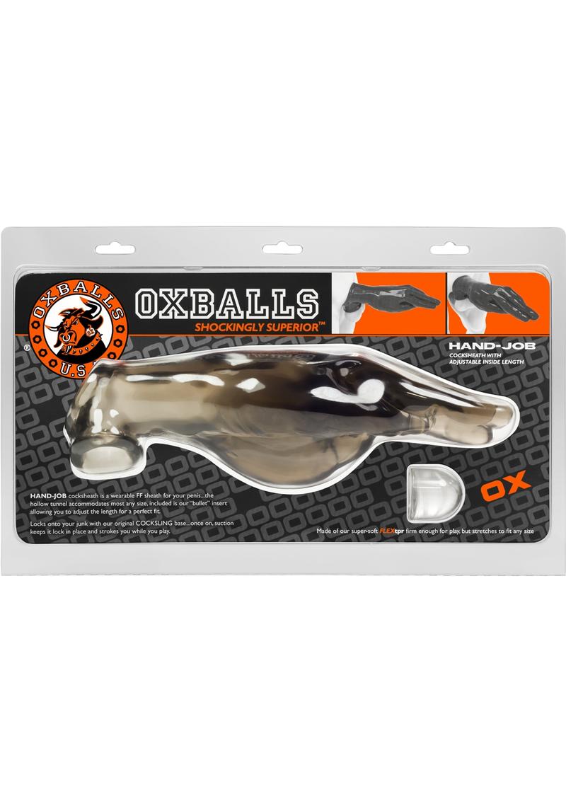 Oxballs Handjob Cocksheath With Adjustable Fit Penis Sleeve Smoke
