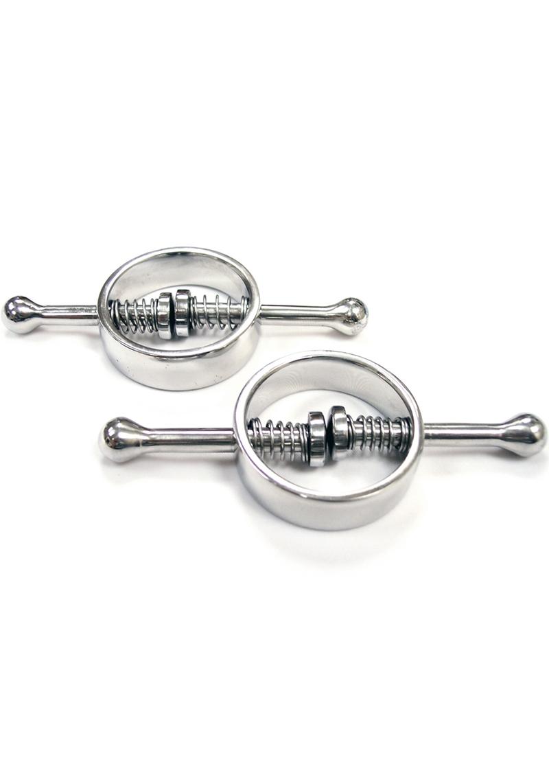 Rouge Metal Nipple Clamps In Clamshell Silver