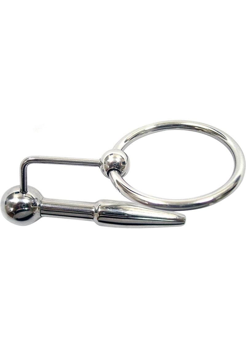 Rouge Urethral Probe and Cock Ring Stainless Steel