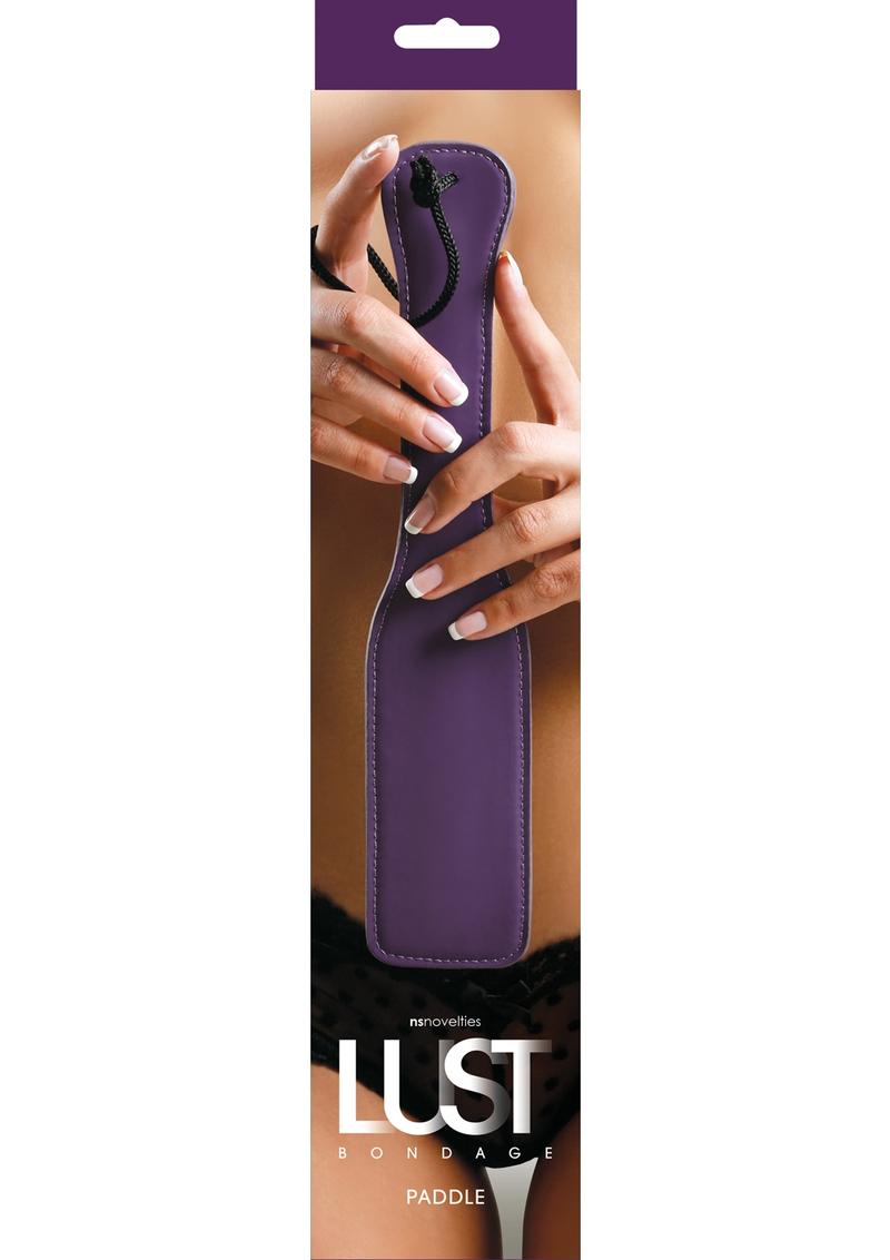 Lust Bondage Leather Paddle Purple