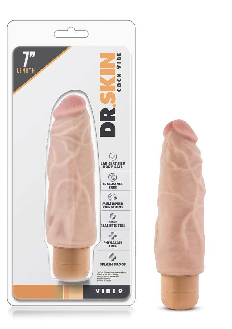 Dr. Skin Cock Vibe 09 Realistic Vibrator Waterproof Natural 7 Inch