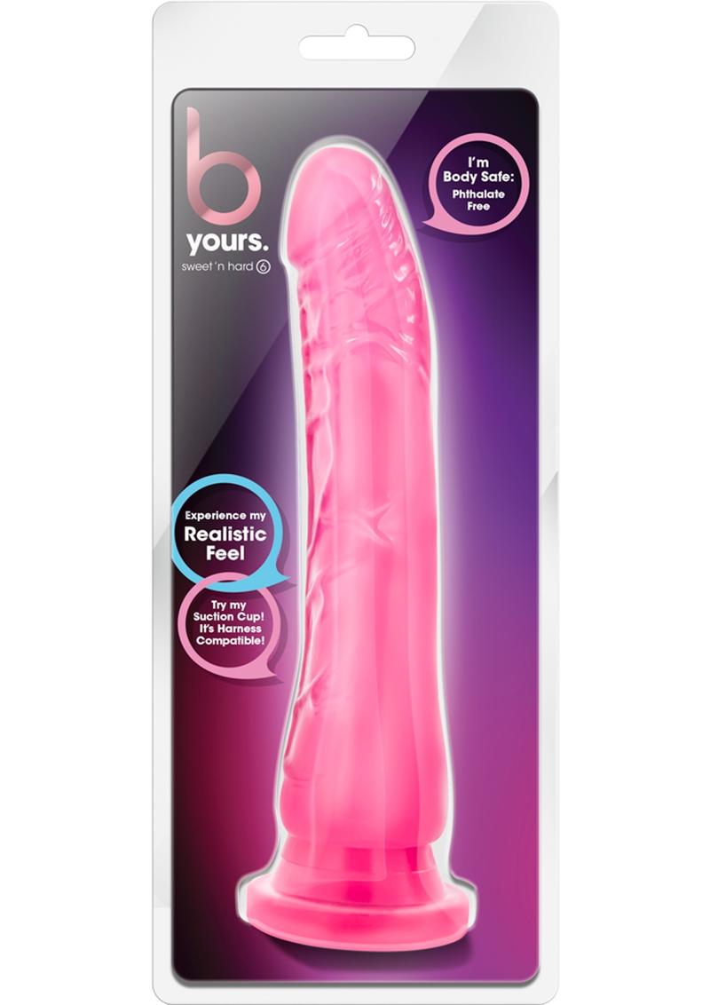 B Yours Sweet N Hard 06 Jelly Realistic Dong Pink 8.5 Inch