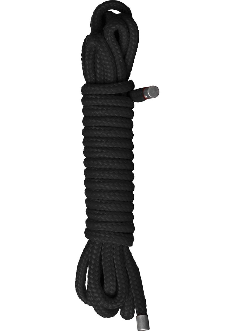 Ouch Japanese Soft Nylon Braded Rope Black 5 Meters/17.5 Feet