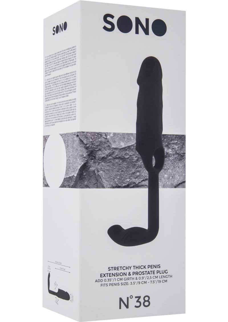 Sono No 38 Stretchy Penis Extension And Prostate Plug Black