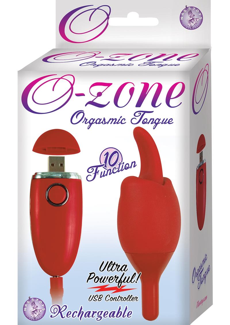 Ozone Rechargeable Orgasmic Tounge Bullet Waterproof Red
