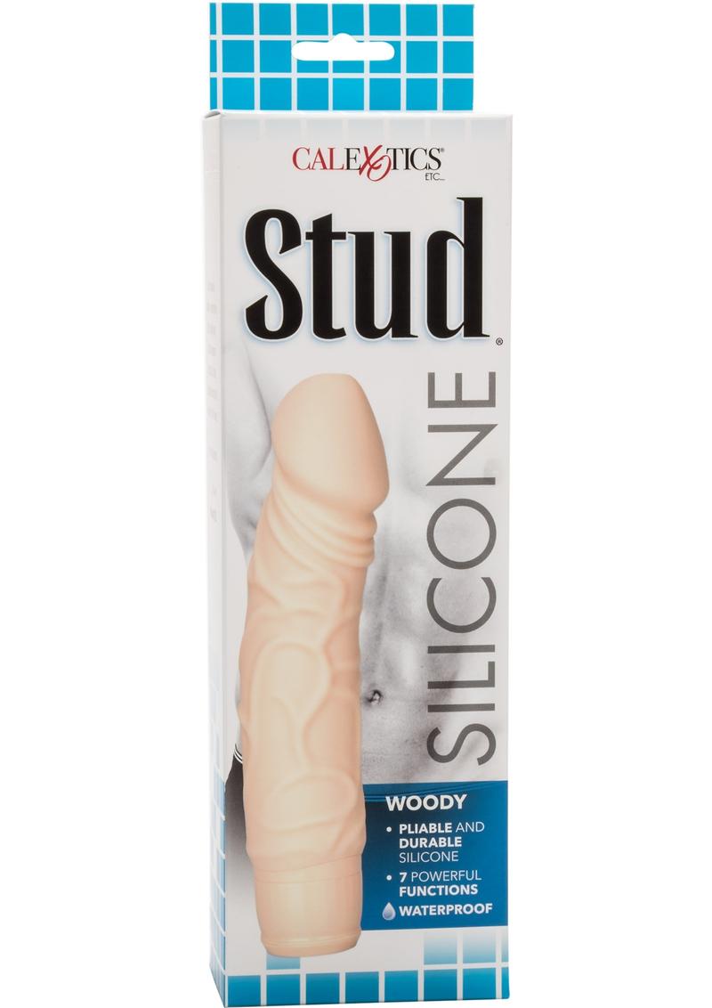 Silicone Stud Woody Realistic Vibrator Waterproof Ivory 6.5 Inch