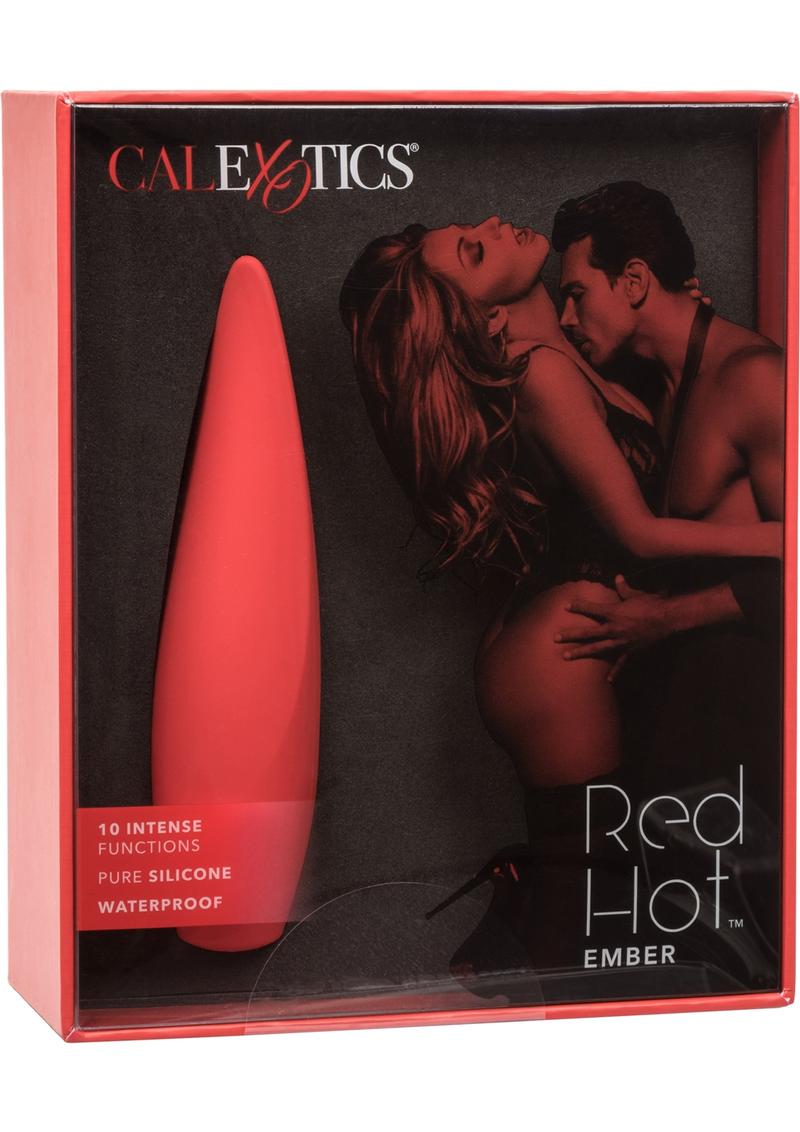 Red Hot Ember USB Rechargeable Silicone Massager Waterproof Red
