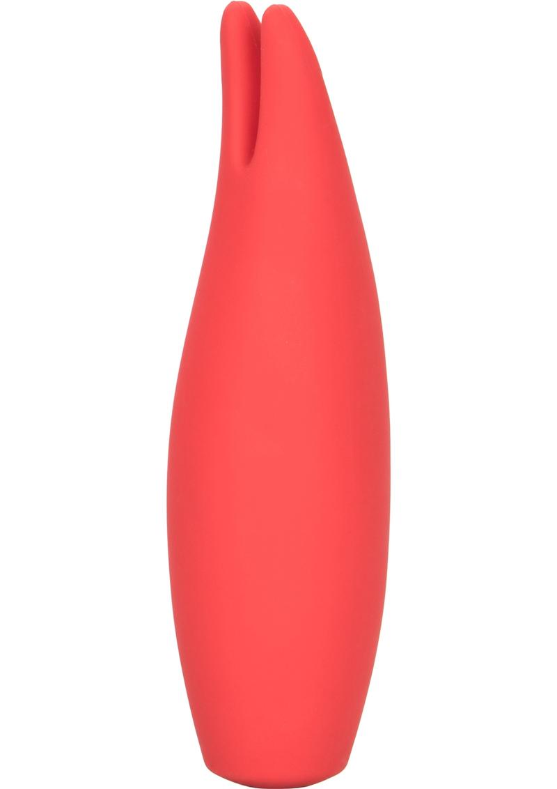 Red Hot Flare USB Rechargeable Silicone Massager Waterproof Red