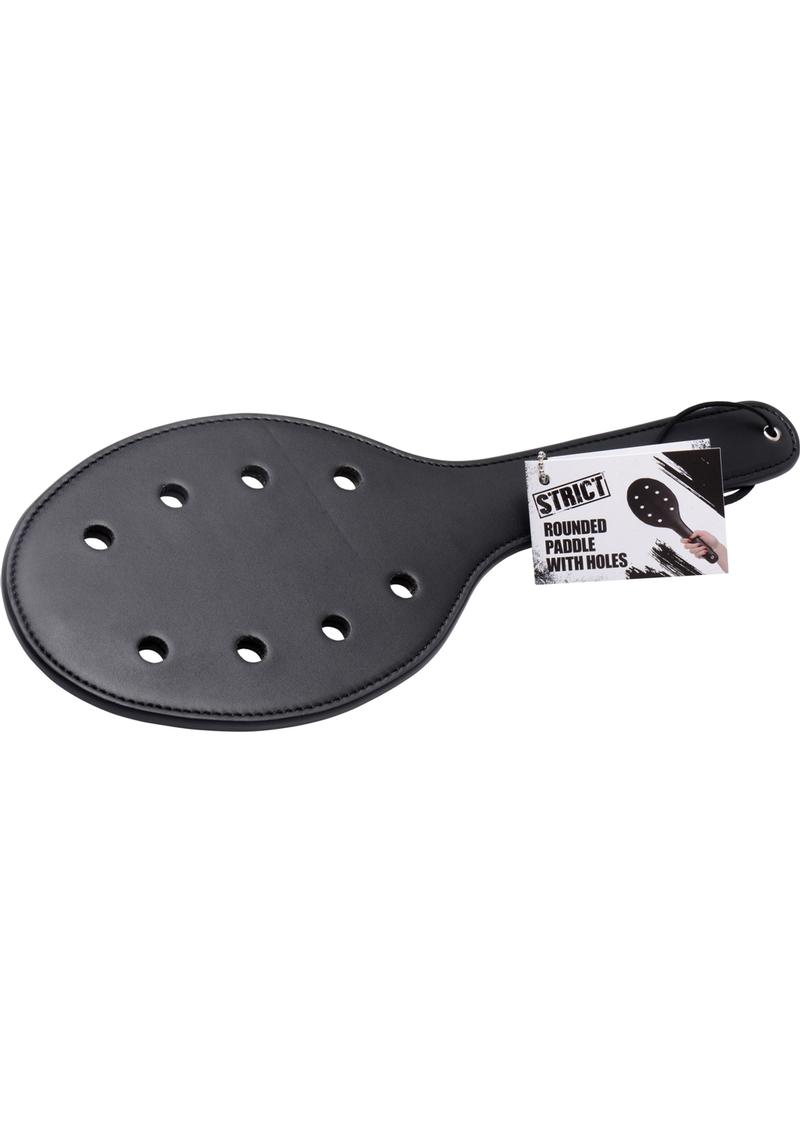 Strict rounded Paddle With Holes Black