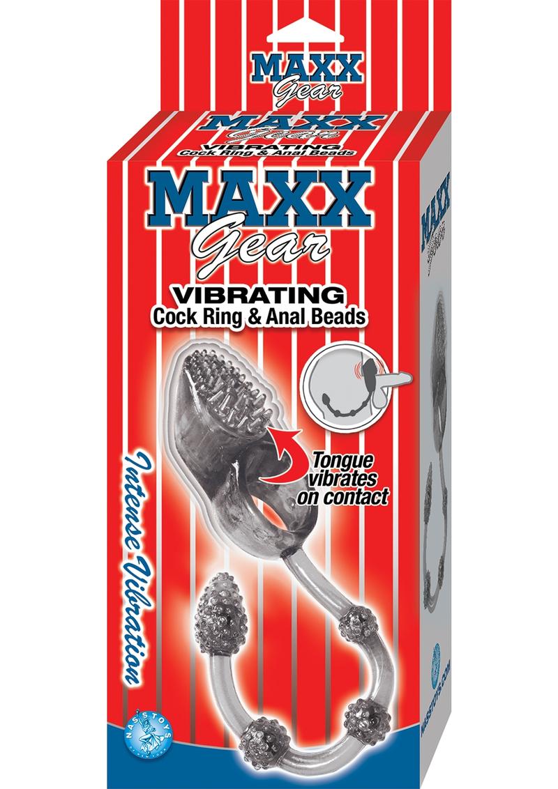 Maxx Gear Vibrating Cock Ring and Anal Beads Smoke