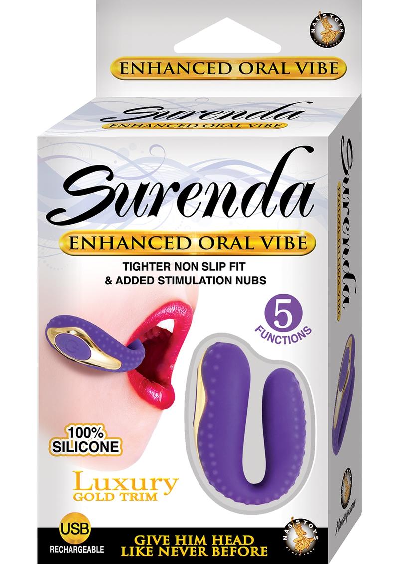 Surenda Enhanced Oral Vibe Silicone Waterproof Purple Gold