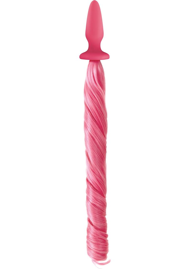Unicorn Tails Silicone Anal Plug - Pink