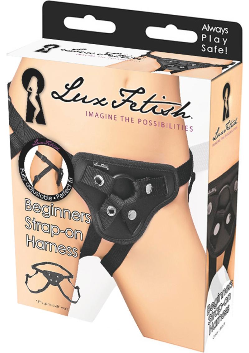 Lux Fetish Beginners Strap-On Harness Adjustable Black
