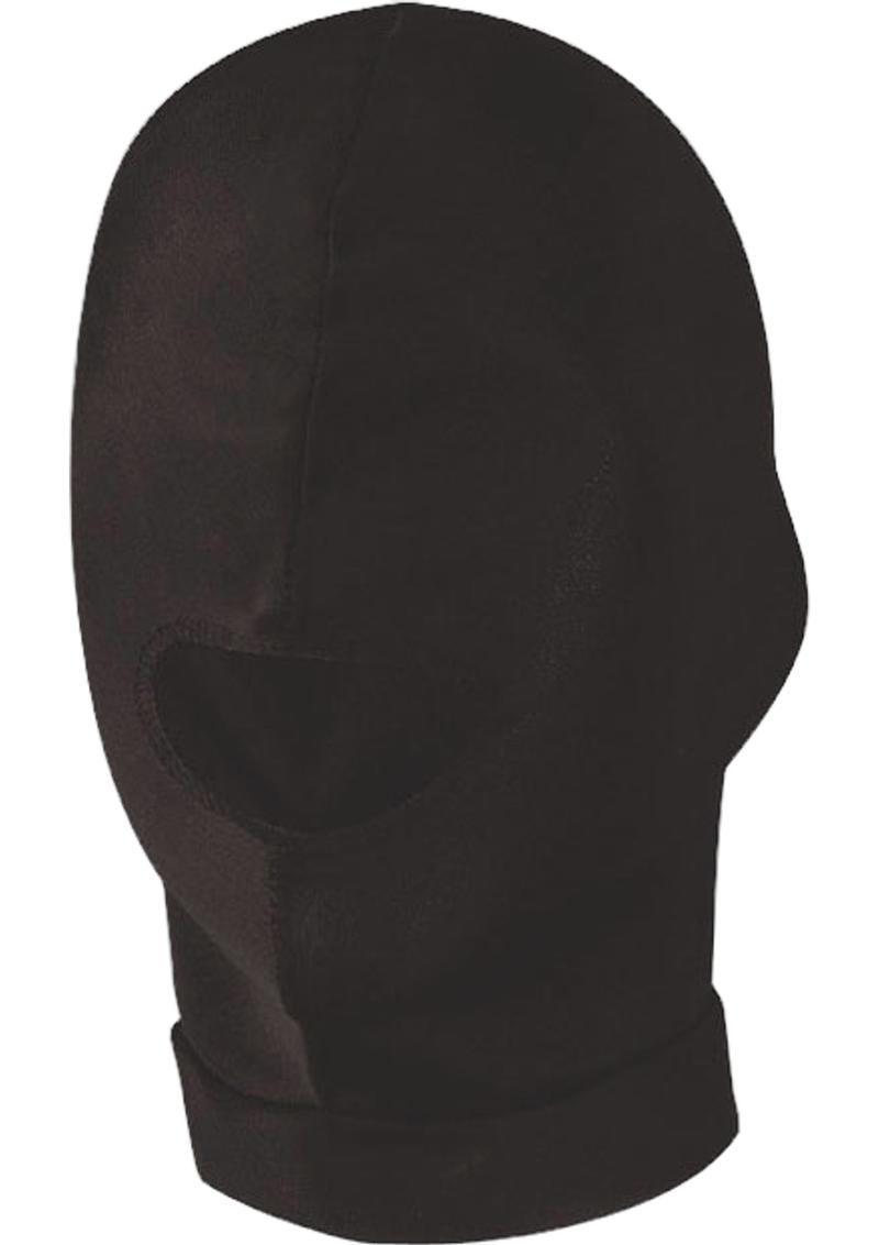 Lux Fetish Open Mouth Stretch Hood Black One Size Fits All