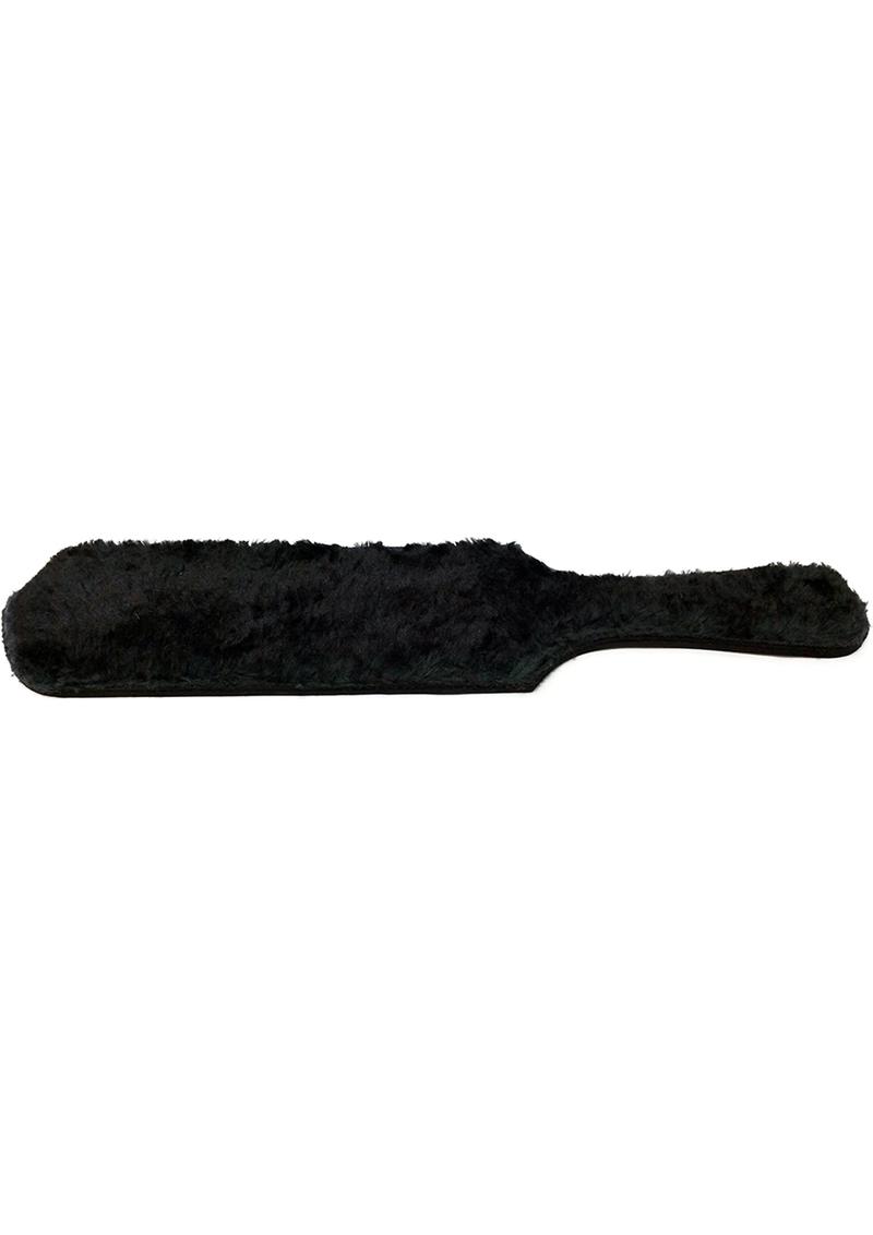Rouge Leather Paddle With Fur Black 13.5 Inch