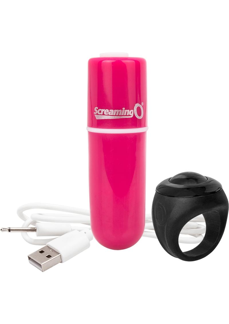 Vooom Wireless Remote Control Silicone USB Rechargeable Bullet Waterproof Pink