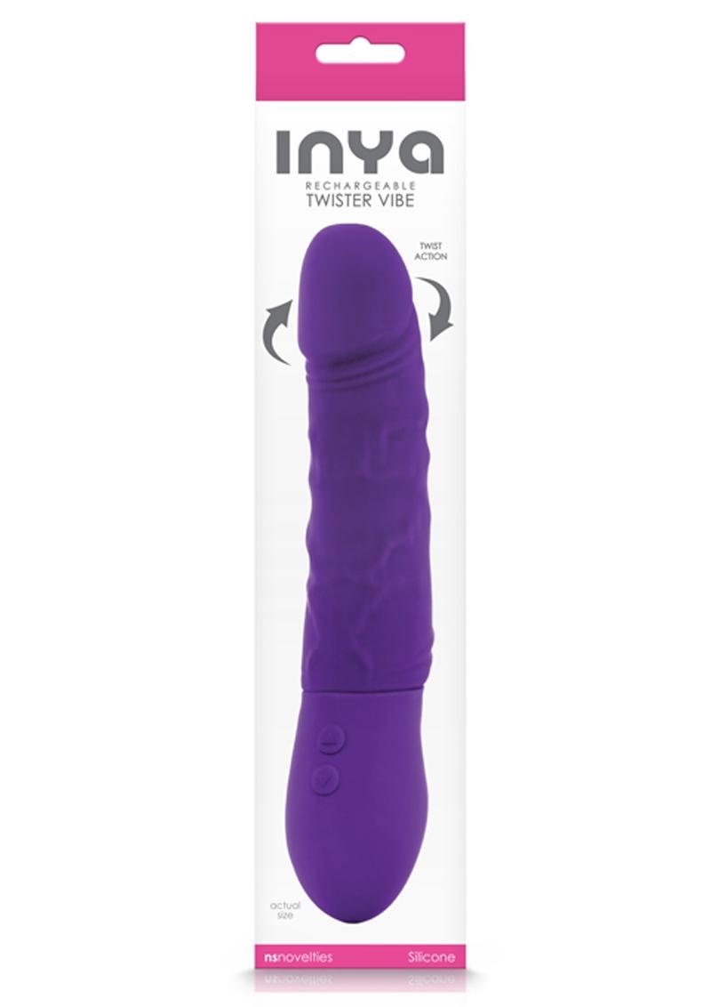 Inya Twister Vibe Rechargeable Silicone Vibrator - Purple