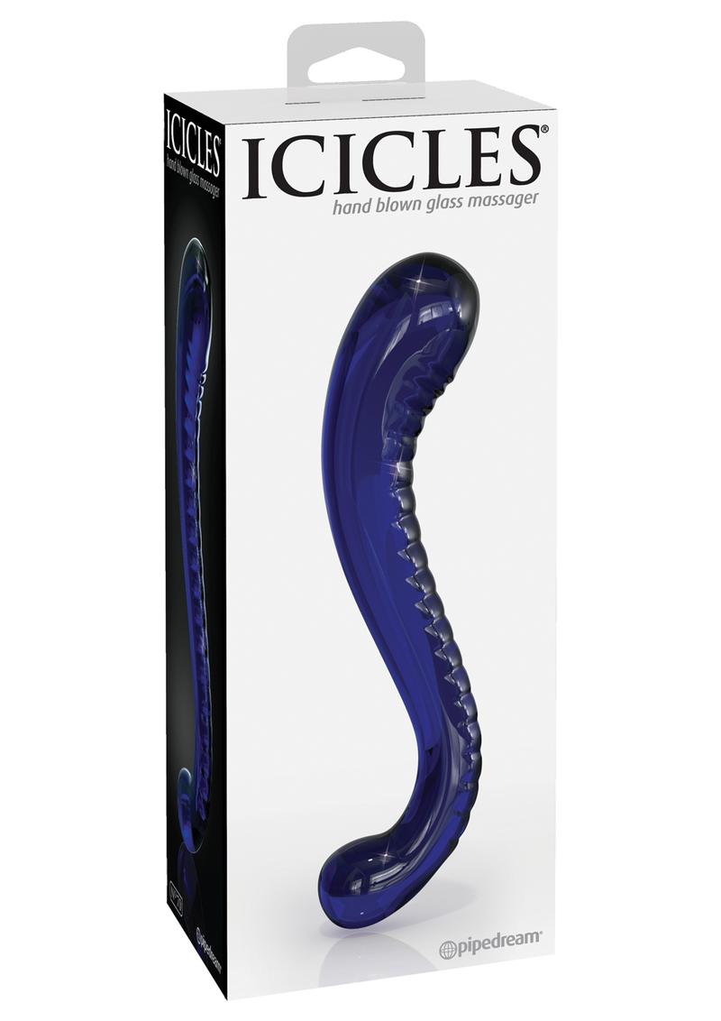 Icicles No 70 Textured Glass Probe Blue 6.5 Inch