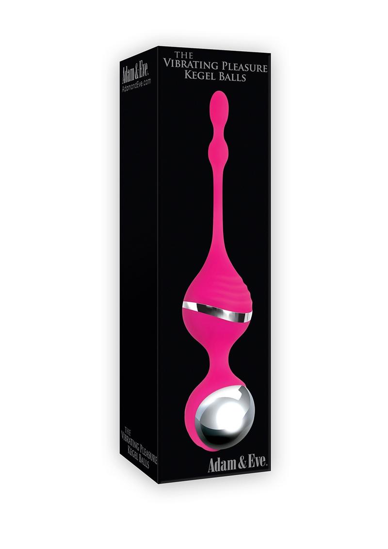 Adam and Eve The Vibrating Pleasure Kegal Balls USB Rechargeable Silicone Balls Waterproof Pink