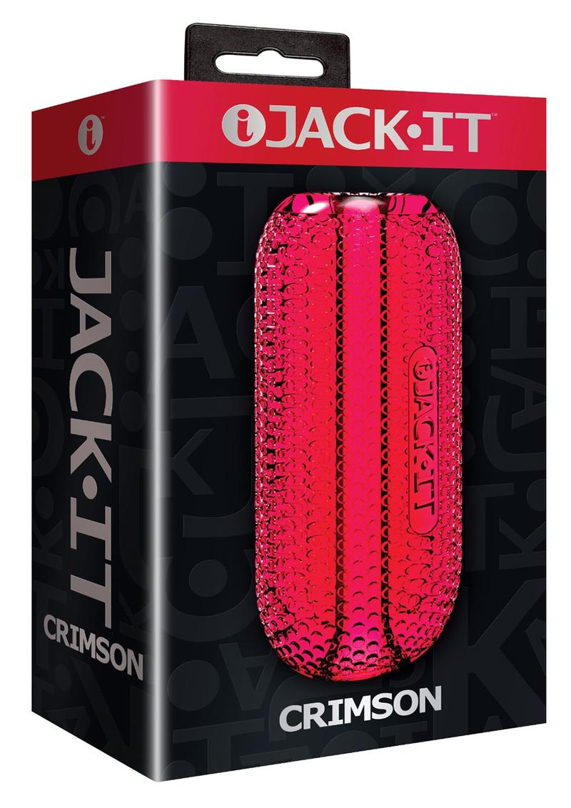 Jack It Stroker Jelly Textured Masturbator Crimson