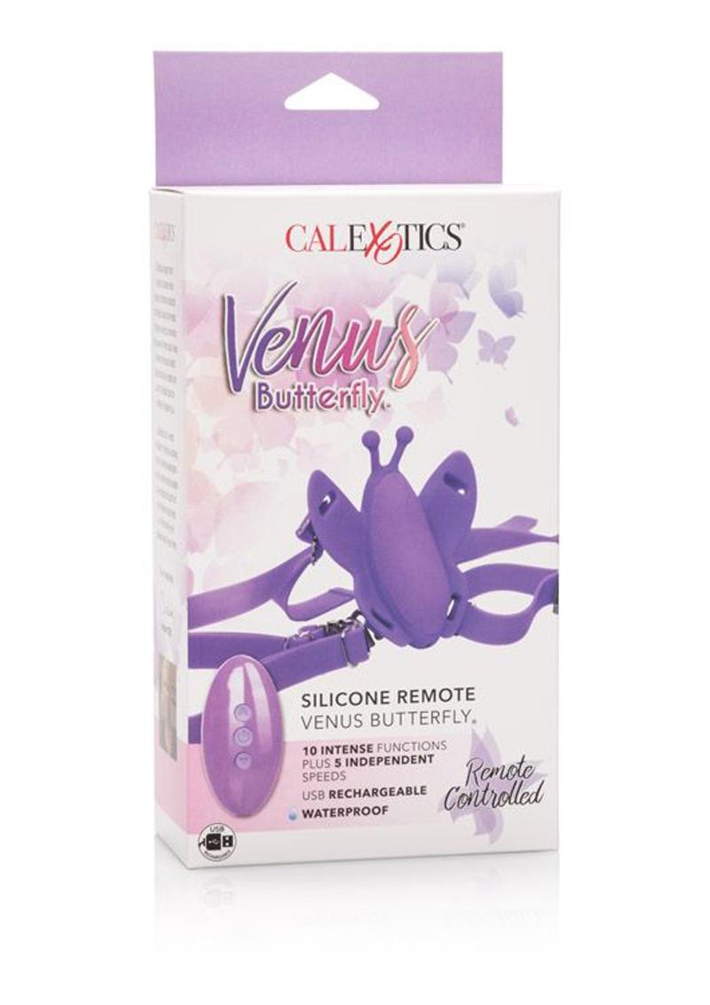 Venus Butterfly Silicone Remote Venus USB Rechargeable Waterproof Purple