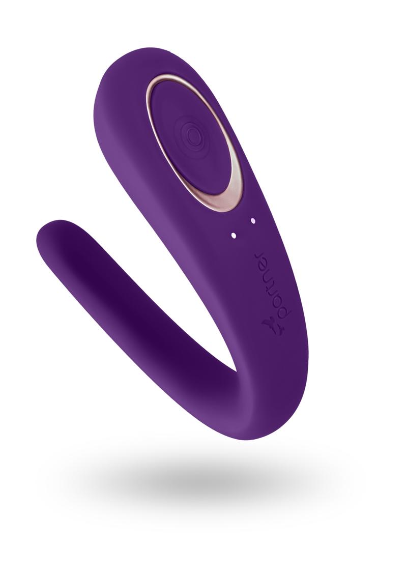Partner Silicone USB Rechargeable Couples Vibe Purple