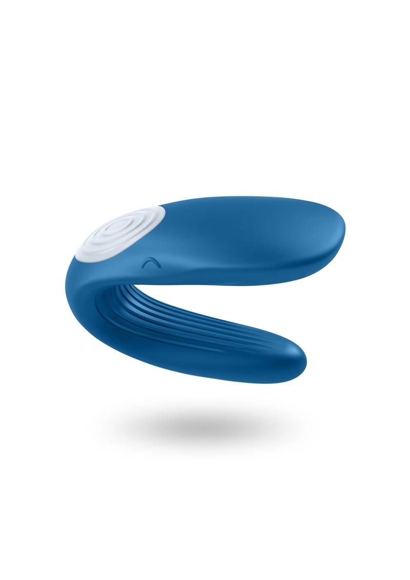 Partner Whale Silicone USB Rechargeable Couples Vibe Waterproof Blue