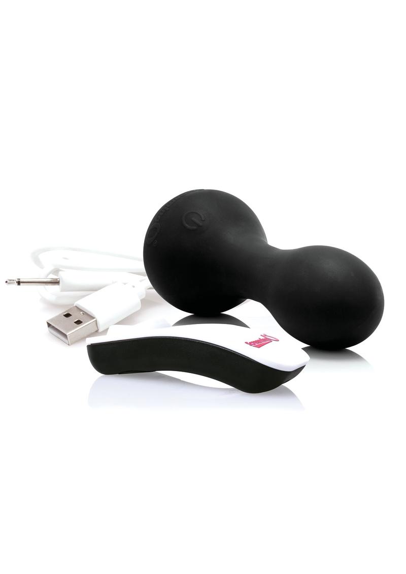 Moove USB Rechargeable Wireless Remote Control Silicone Vibrator Waterproof Black