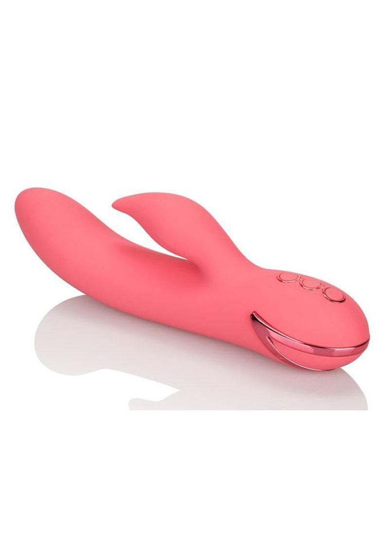 California Dreaming San Francisco Sweetheart Silicone USB Rechargeable Multifunction Vibrator Waterproof Pink