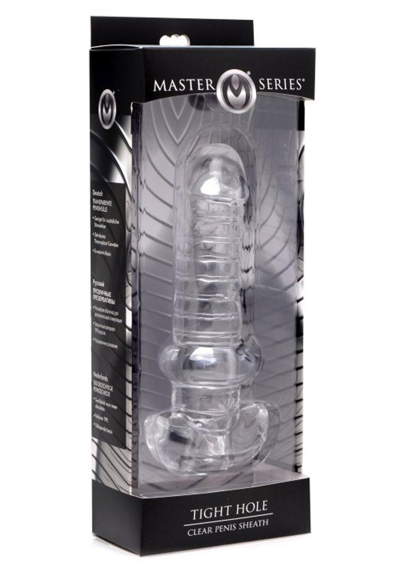 Master Series Tight Hole Clear Penis Sheath Sleeve Clear 6.5 Inch