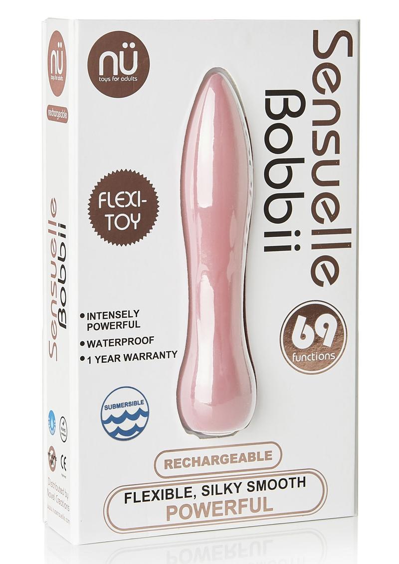Bobbii Flexible Silicone 69 Function USB Rechargeable Bullet Massager Waterproof Pink