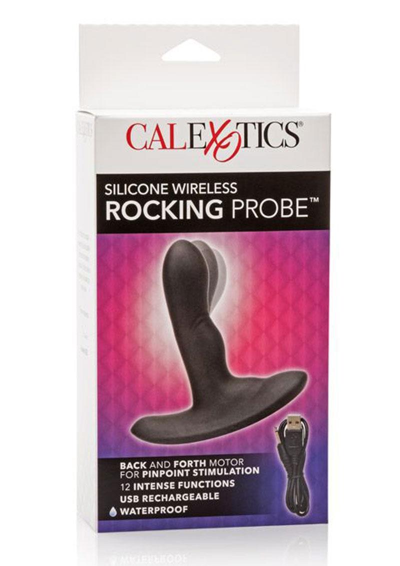 Silicone Wireless Rocking Probe USB Rechargeable Waterproof Black 3.5 Inch