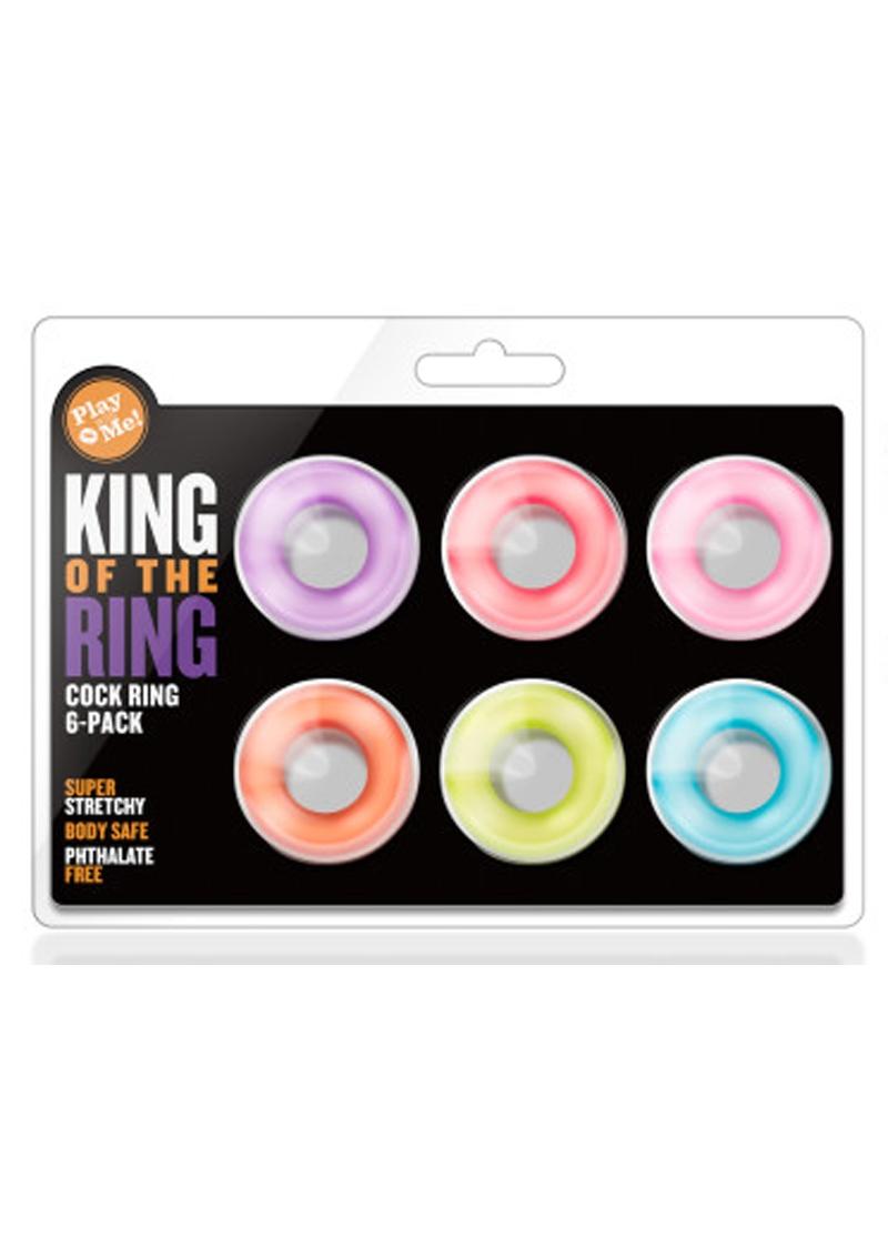 Play with Me King Of The Ring Cock Ring Waterproof 6 Pack