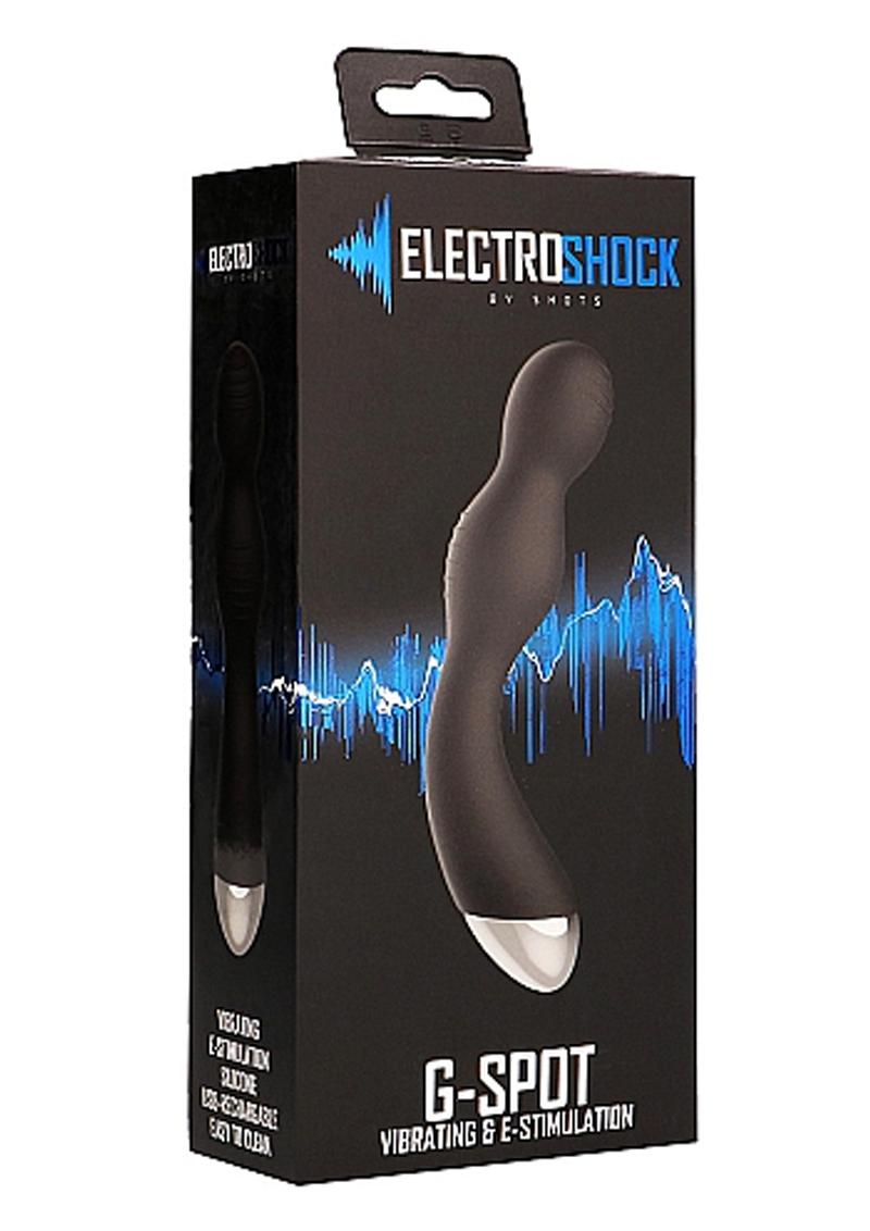 Electroshock Silicone G Spot Vibrating And E Stimulation Vibrator Black