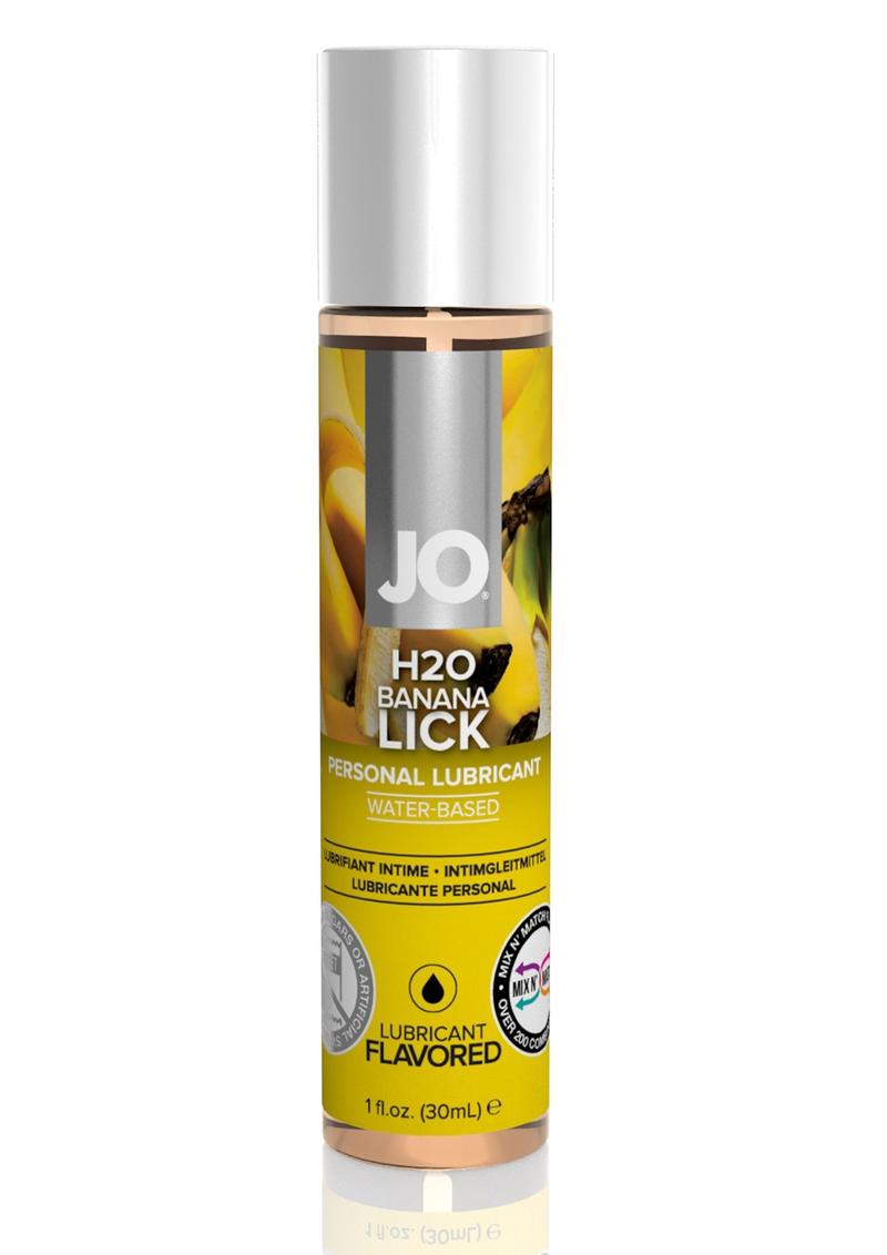 Jo H2O Water Based Flavored Lubricant Banana Lick 1 Ounce