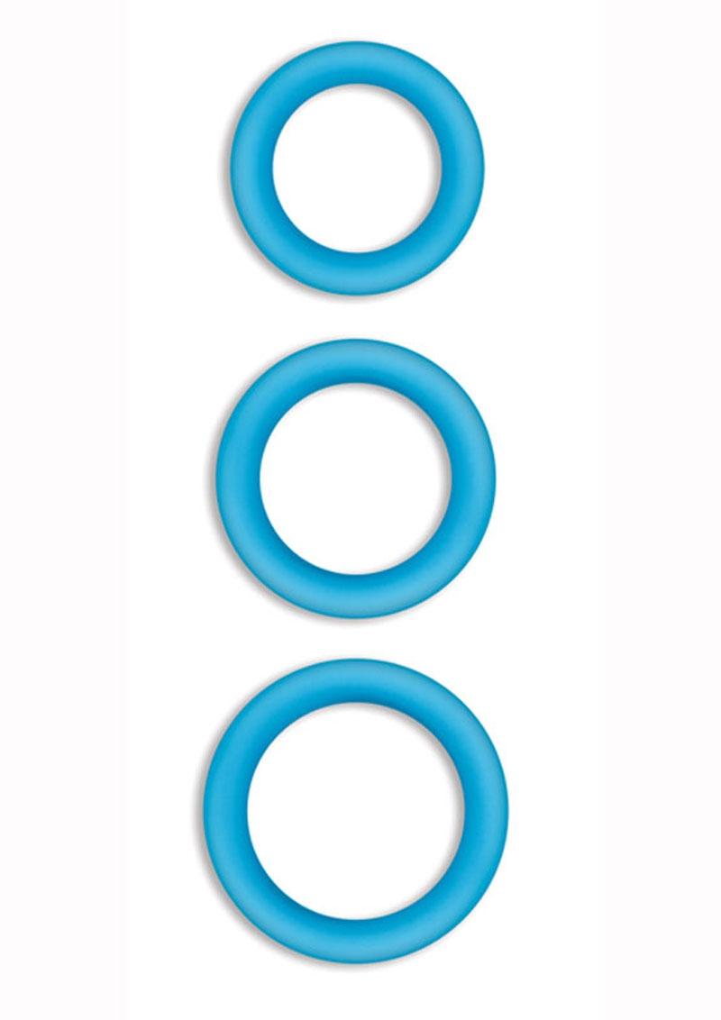 Firefly Halo Large Silicone Cock Ring Blue