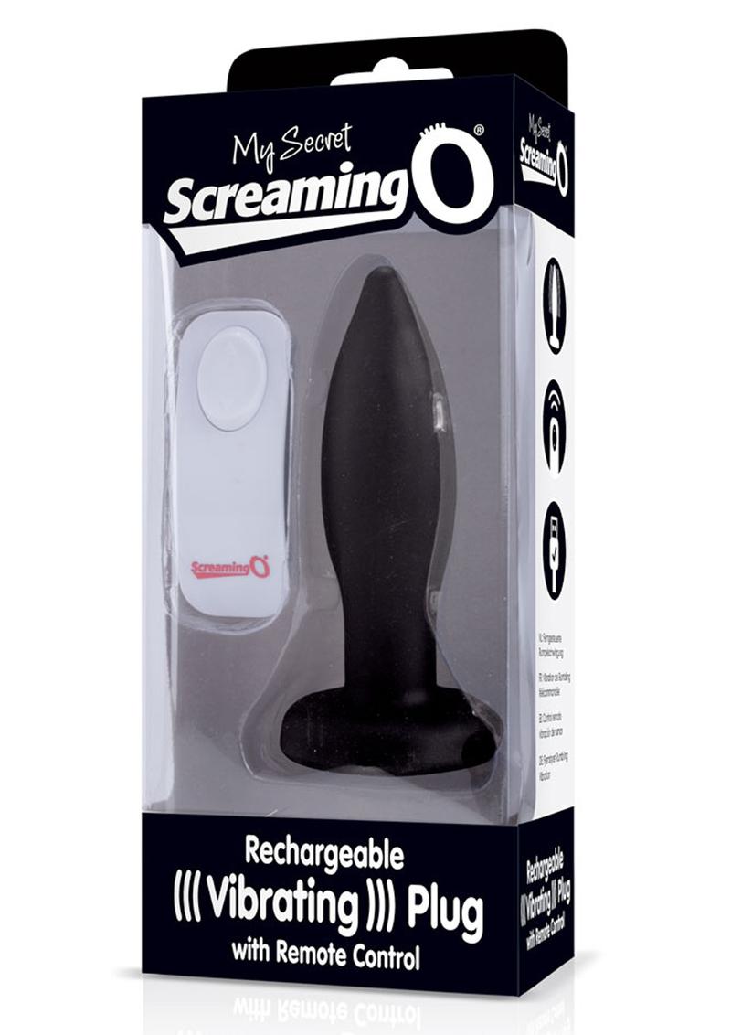 My Secret Rechargeable Vibrating Plug With Wireless Remote Control Waterproof Black