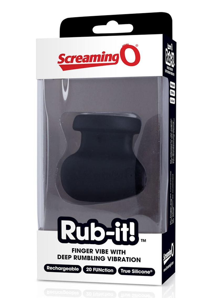 Rub It Silicone USB Rechargeable Massager Waterproof Black
