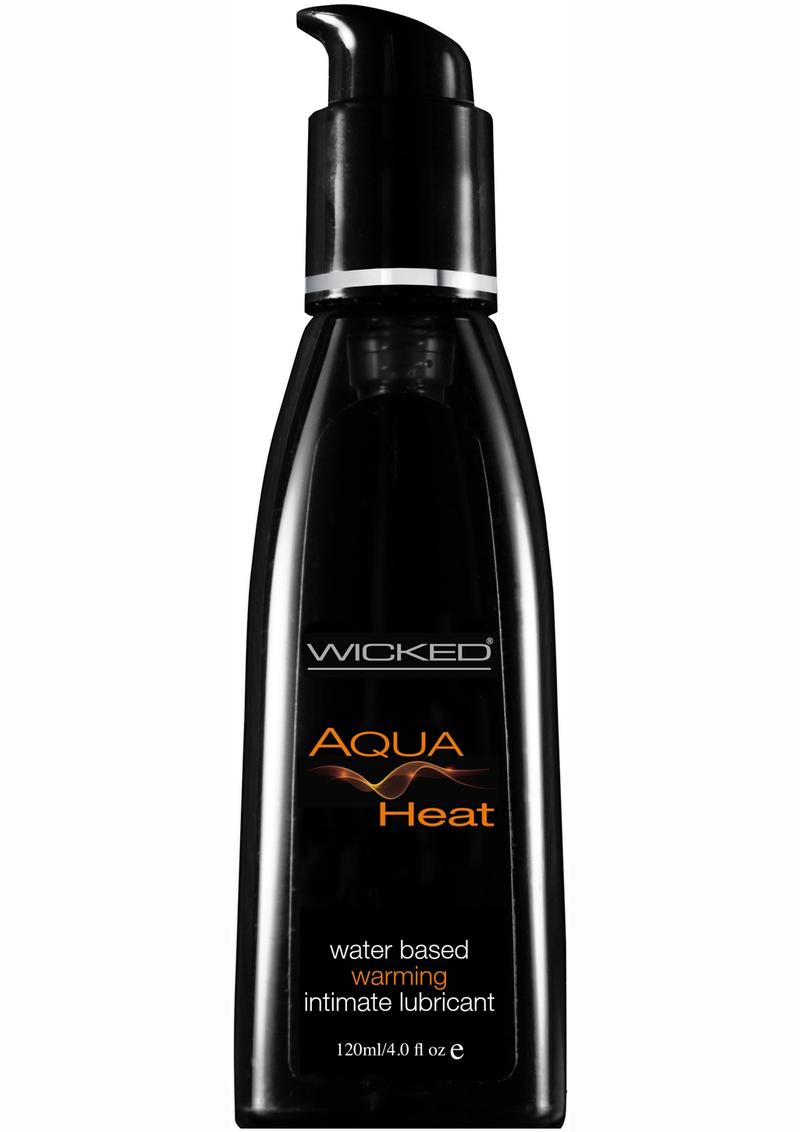 Wicked Aqua Heat Water Based Warming Intimate Lubricant 4 Ounce Pump