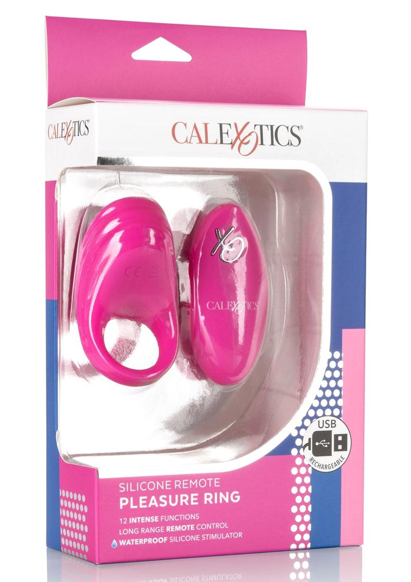 Silicone Remote Pleasure Ring Silicone Waterproof Rechargeable Pink