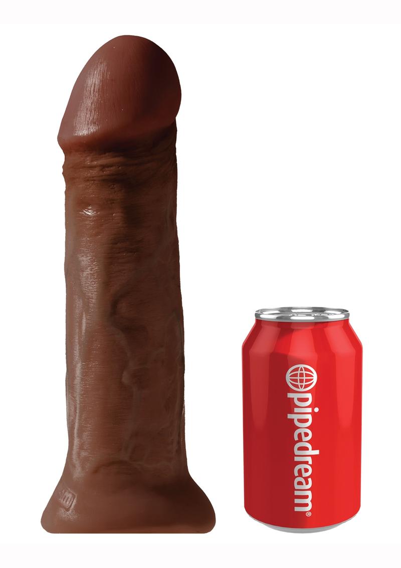 King Cock Realistic Dildo Brown 11 Inch