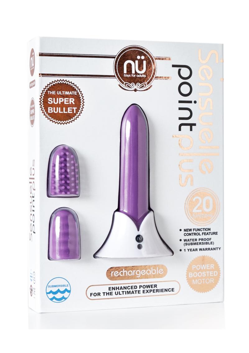 Point Plus 20 Function Bullet Silicone Rechargeable Waterproof Purple