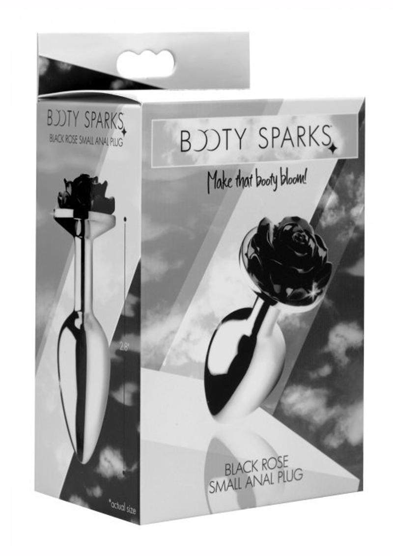 Booty Sparks Anal Plug Black Rose Small 3 Inhces
