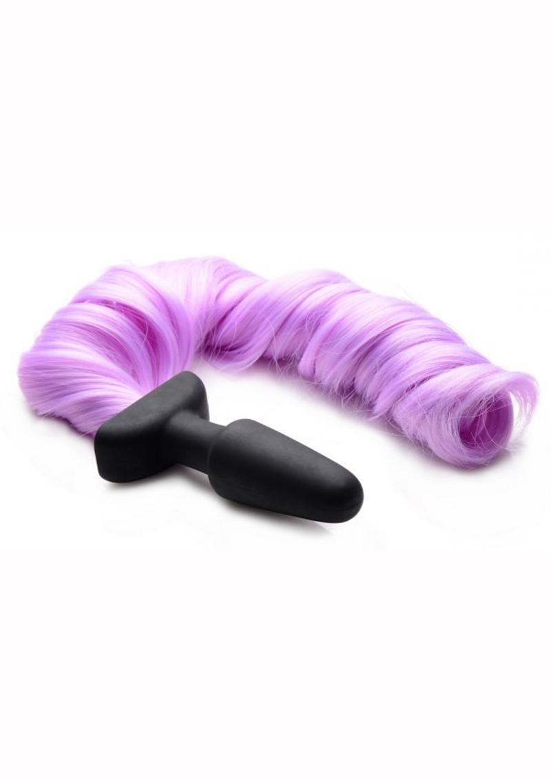 Tailz Pony Tail Anal Plug Silicone Purple 4.25 Inches