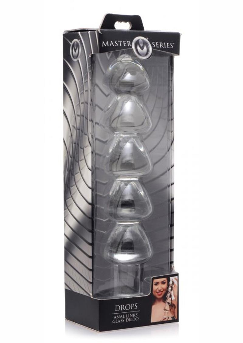 Master Series Drops Anal Links Glass Dildo 11 Inches