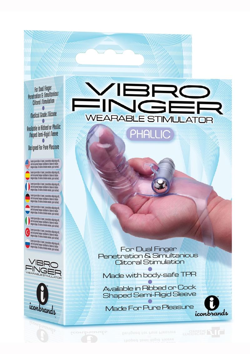 Vibro finger Wearable Stimulator Phallic Purple